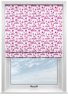 Royal Realm, Bubblegum Pink - Roman Blind